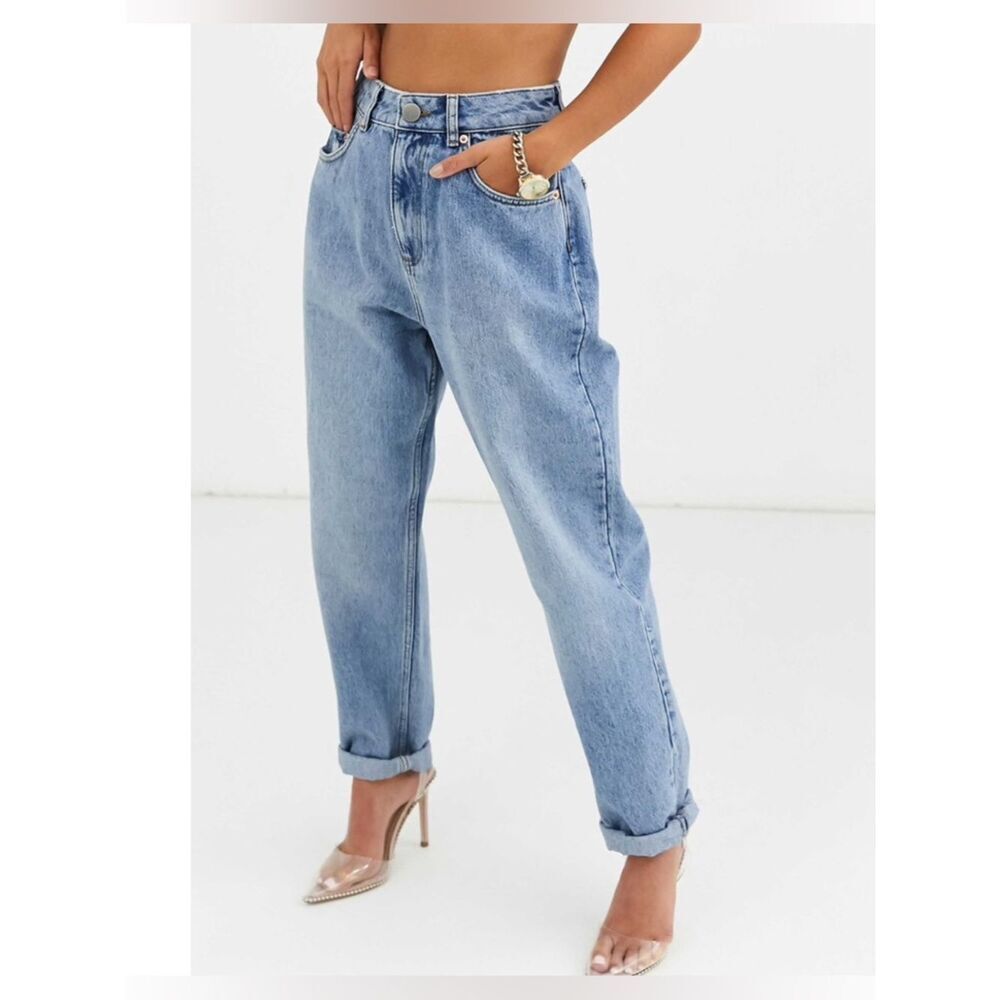 Roll Cuff Balloon High Rise Mom's Jeans Size 9 / 29